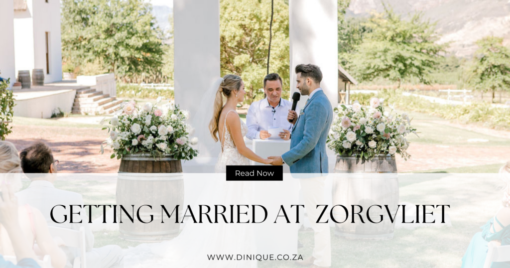 Zorgvliet Wines Wedding Venue in Cape Town